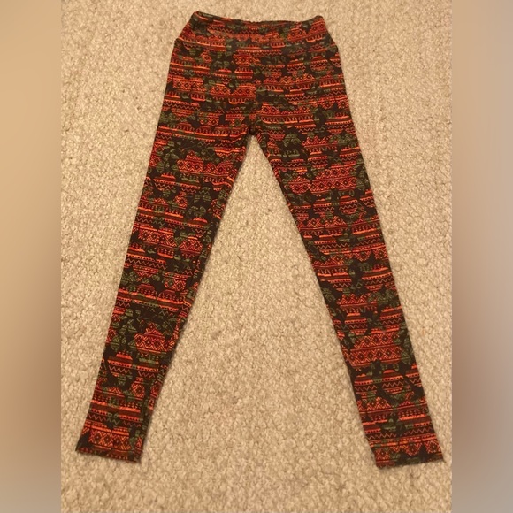 ๐3for$10๐ LulaRoe leggings. Red Multi color OS - Picture 5 of 6